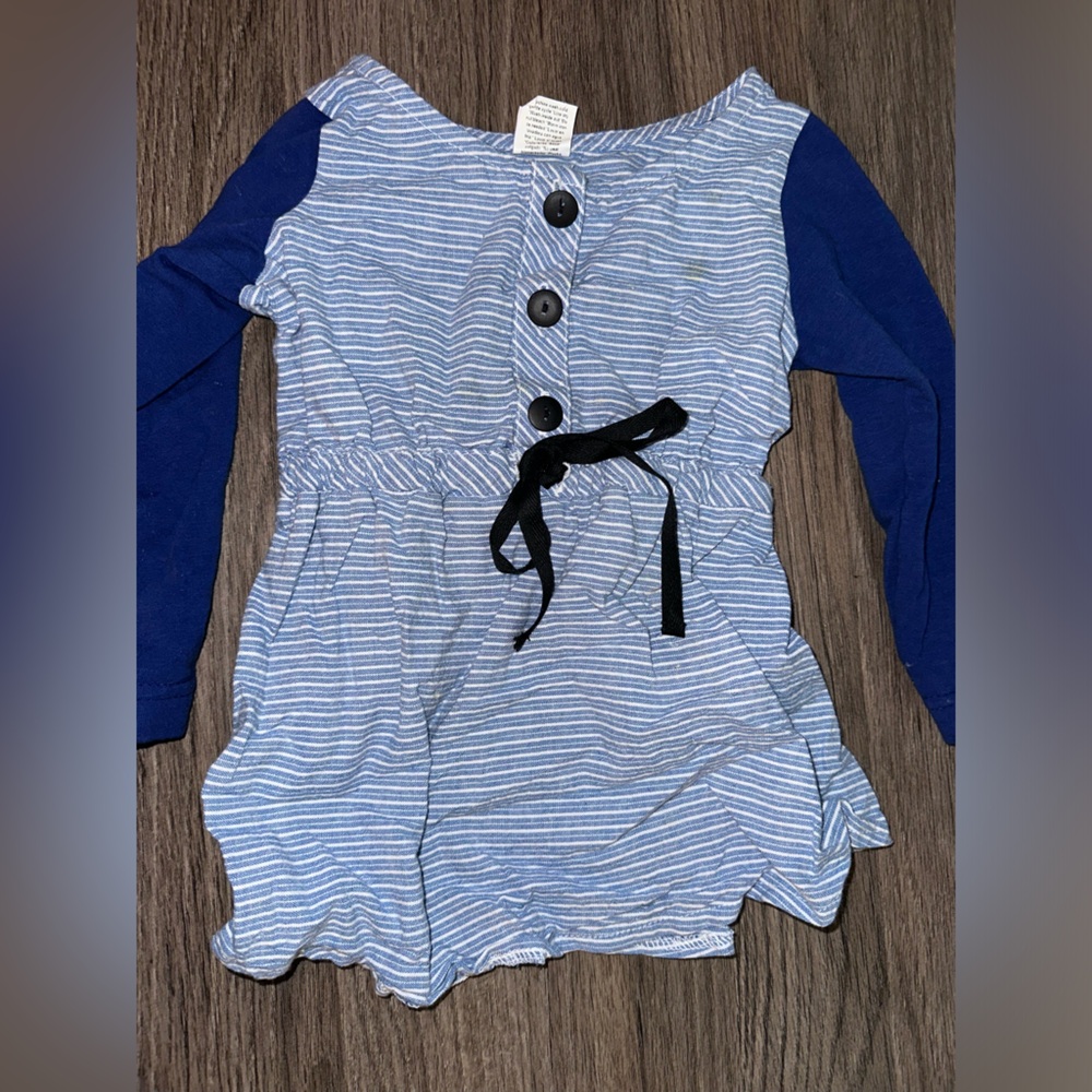 Blue and White Striped Kids Matching Set